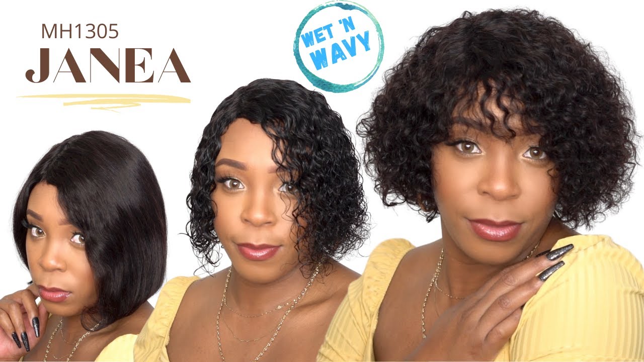 Bobbi Boss 100% Human Hair Wet & Wavy Wig - MH1305 JANEA --/WIGTYPES.COM