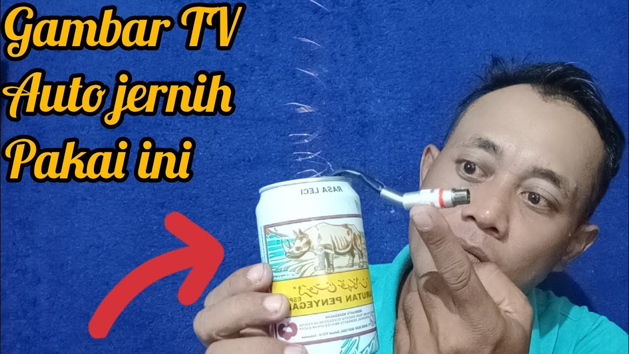 Antena tv dari kaleng bekas @inspirasi usaha ,super jernih #kreatif #tutorial