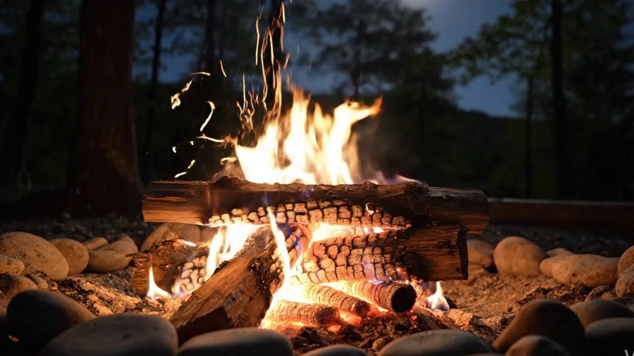 Streaming Calming Campfire Sounds | ASMR for Sleep