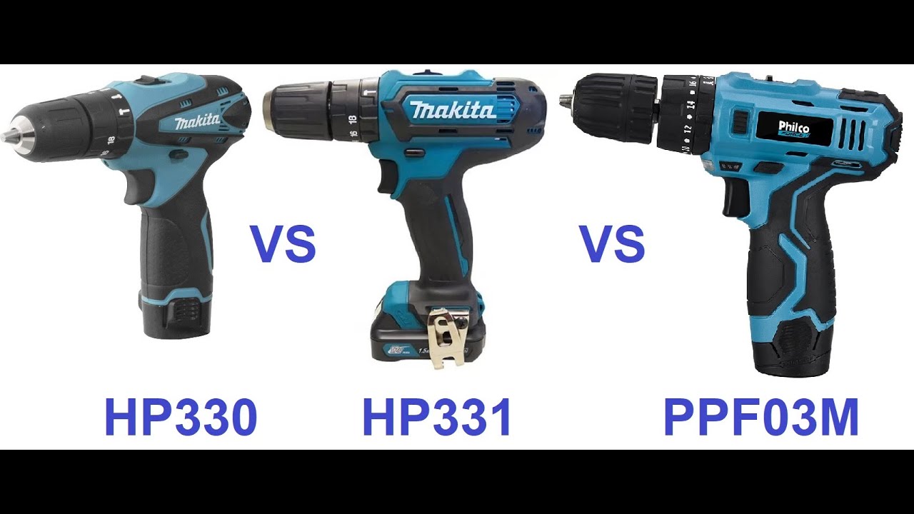 Parafusadeira/Furadeira sem fio / impacto! Makita HP330 (31) vs Philco PPF03M TESTE ANÁLISE  REVIEW