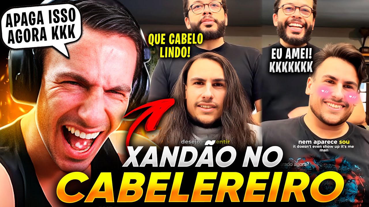 VAZOU O SUPER XANDÃO CORTANDO o CABELO no CABELEREIRO DOS HOMENS MODERNOS KKKKKKKKKK