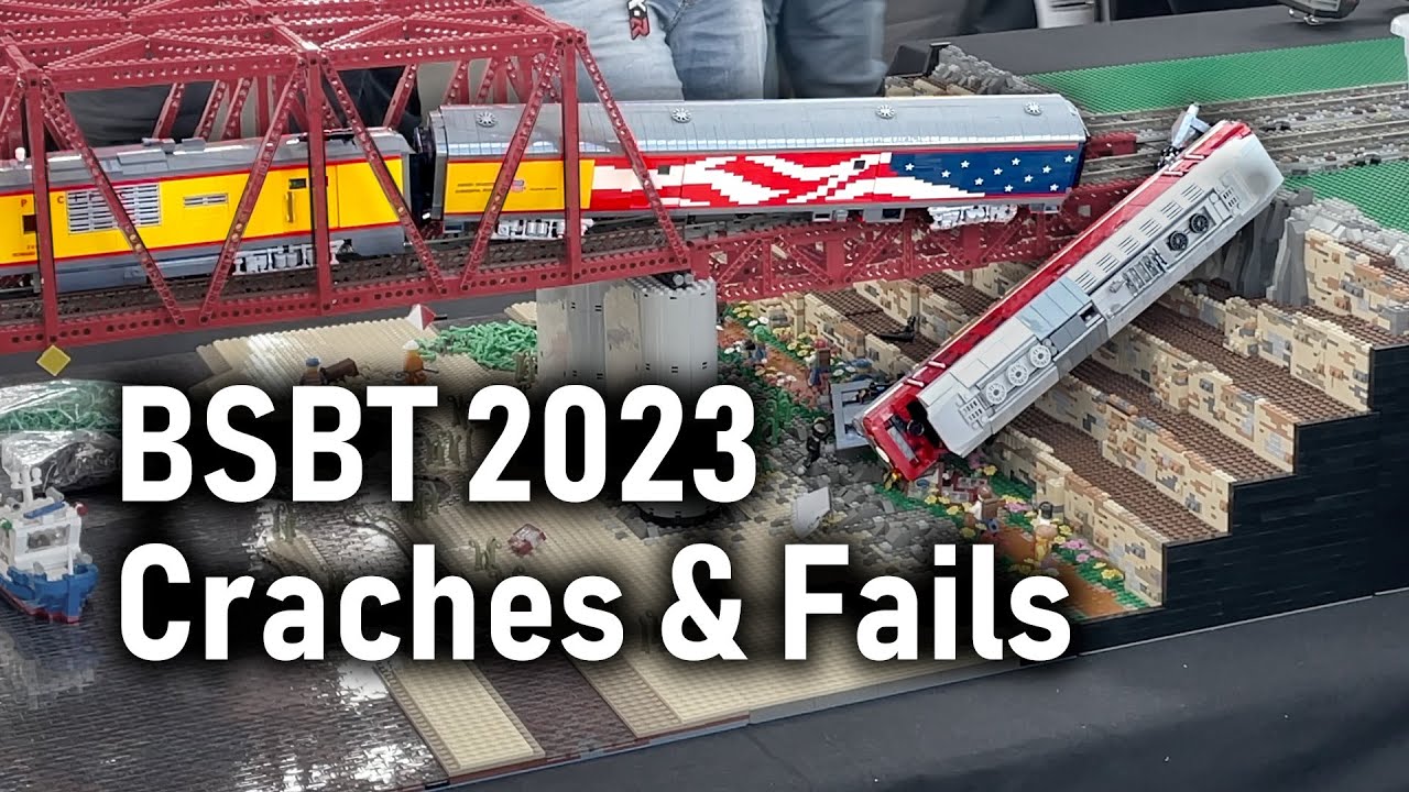LEGO Train Crashes, Derailments & Other Fails @ BSBT 2023
