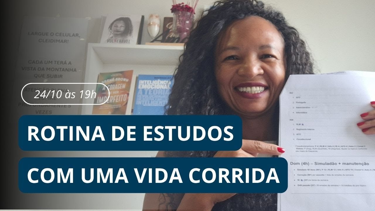 LIVE | COMO MONTAR UMA ROTINA DE ESTUDOS QUE CABE NA SUA VIDA CORRIDA