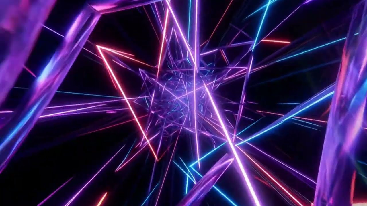 Futuristic Neon Infinite Tunnel – Ambient 4K Visual Background