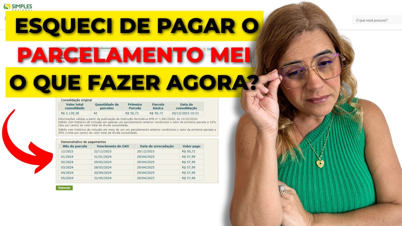 ATRASEI O PARCELAMENTO DO MEI O QUE FAZER