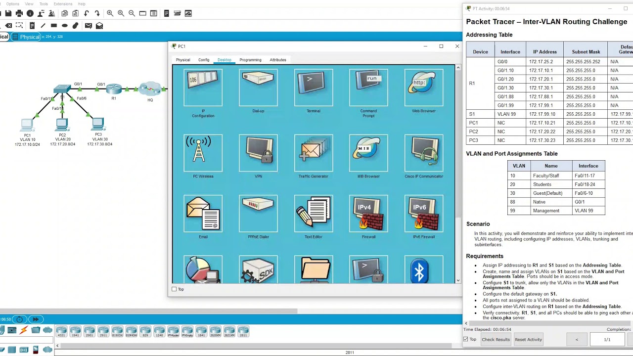Packet Tracer Lab - Inter-VLAN Routing Challenge