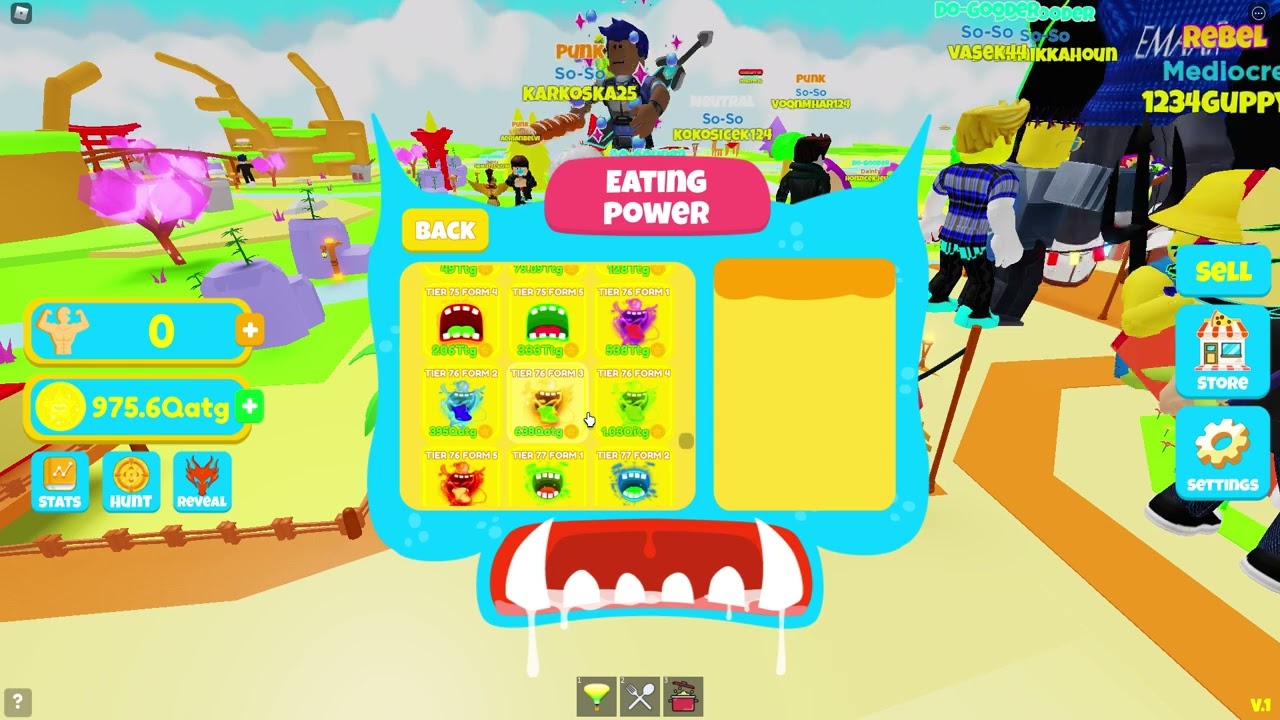 BUYING PHASE 18 IN SUPER EATING SIMULATOR-(ROBLOX)