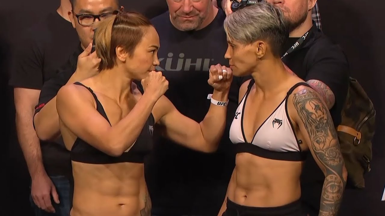 Michelle Waterson-Gomez vs. Amanda Lemos - Weigh-in Face-Off - (UFC Fight Night: Ortega vs Rodríguez