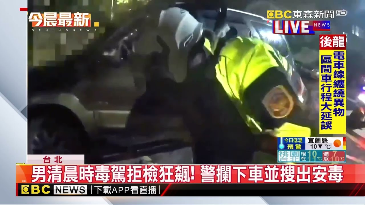 男清晨時毒駕拒檢狂飆！ 警攔下車並搜出安毒@newsebc