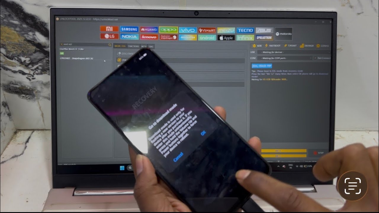 One Plus Nord Ce3 Lite FRP BYPASS By Unlock Tool 💯 % Working  Witout EDL Point (Test Point) 