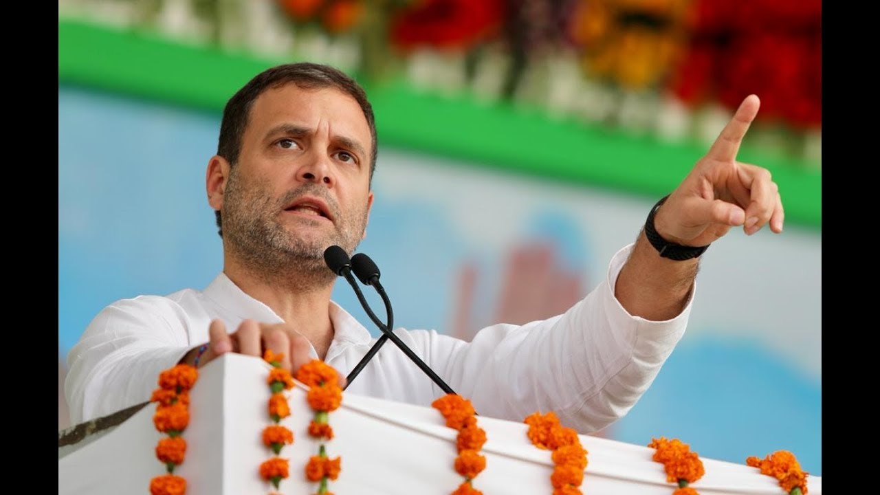Congress President Rahul Gandhi addresses Aabhar Sammelan in Bhopal, Madhya Pradesh
