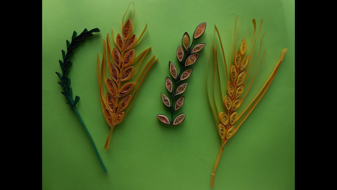 How to make Quilling Leaf/Wheat Grain Stem using Comb | AV VISUALS TUTORIAL