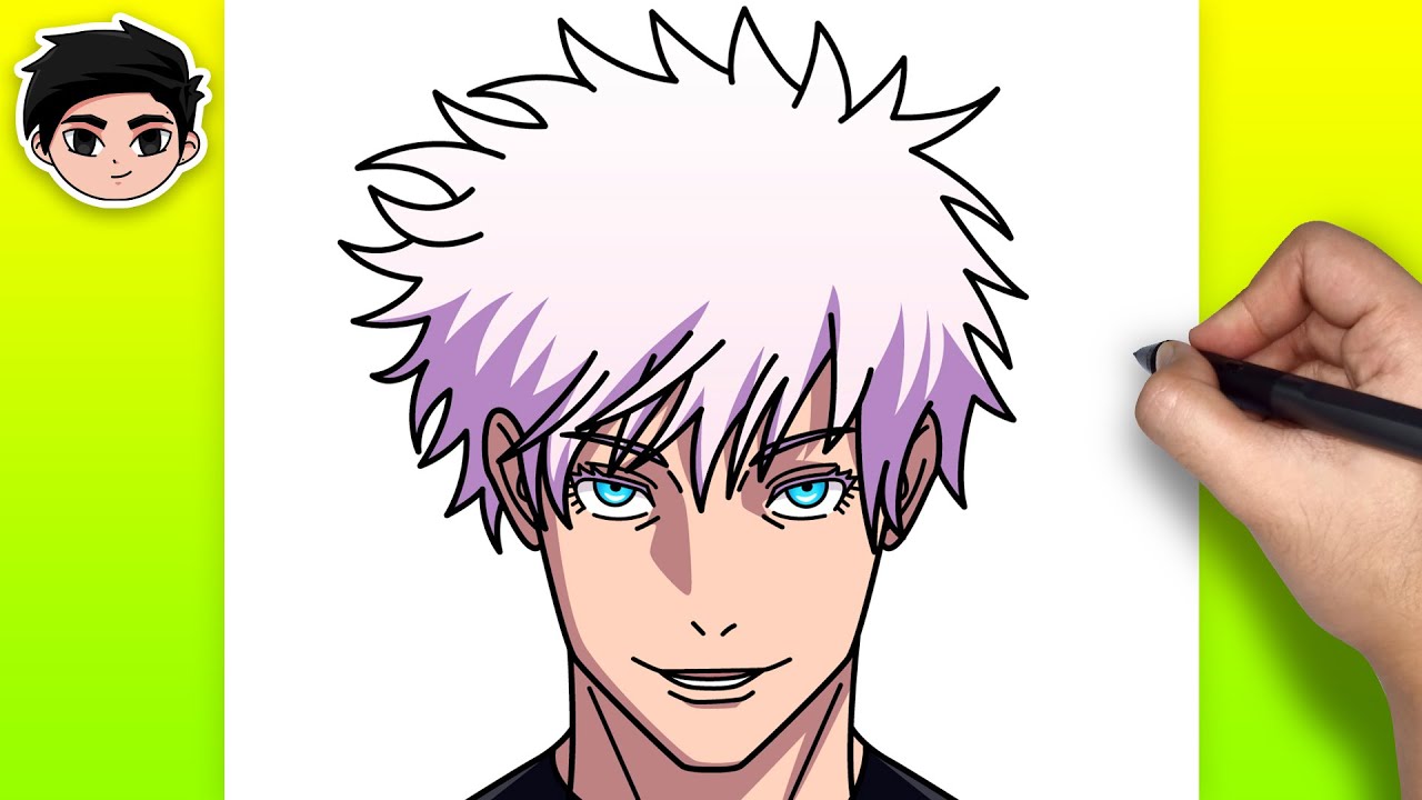 How to Draw GOJO SATORU from Jujutsu Kaisen | Easy Step-by-Step