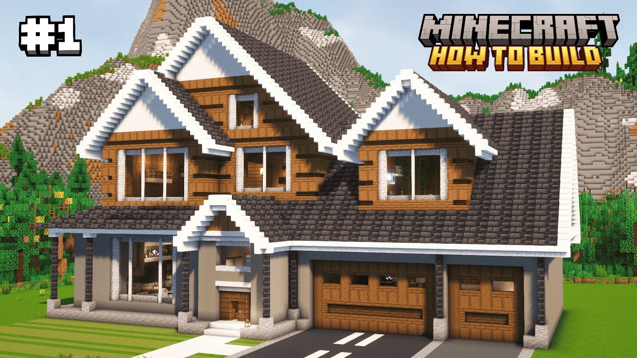 Traditional Craftsman House / Large Build / Minecraft Tutorial #1