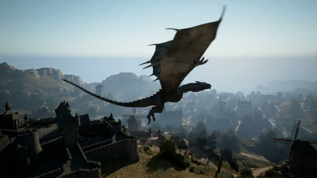 Irval the Wyvern in Medieval Environment (UE5)