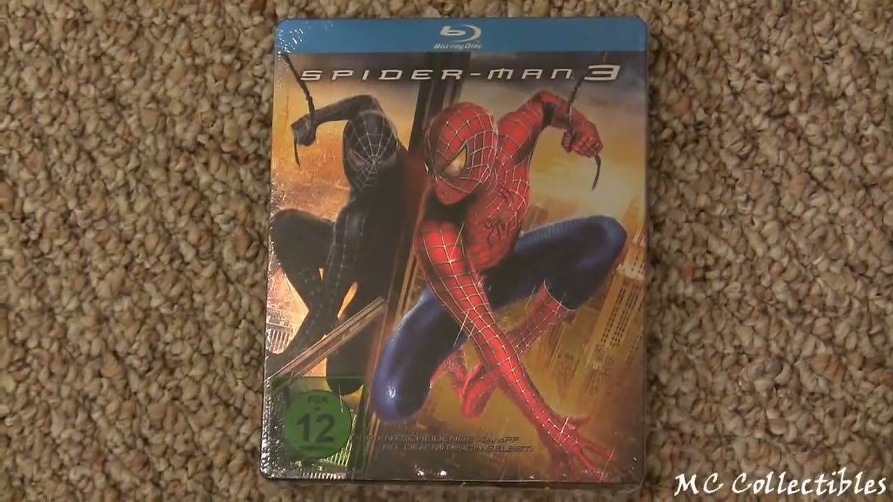 Spiderman 3 blu ray steelbook unboxing review Blucollection reupload