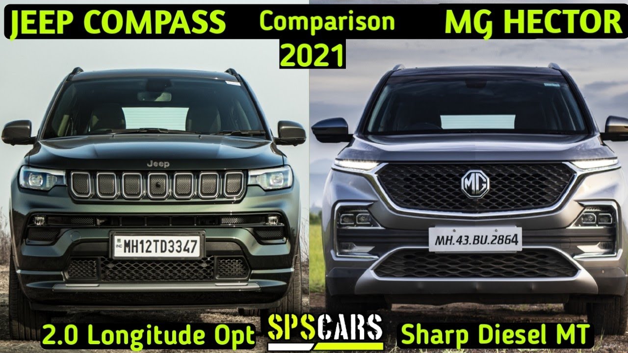 JEEP COMPASS(Longitude Opt) Vs MG HECTOR (Sharp Diesel)| Comparison Video| SPS CARS