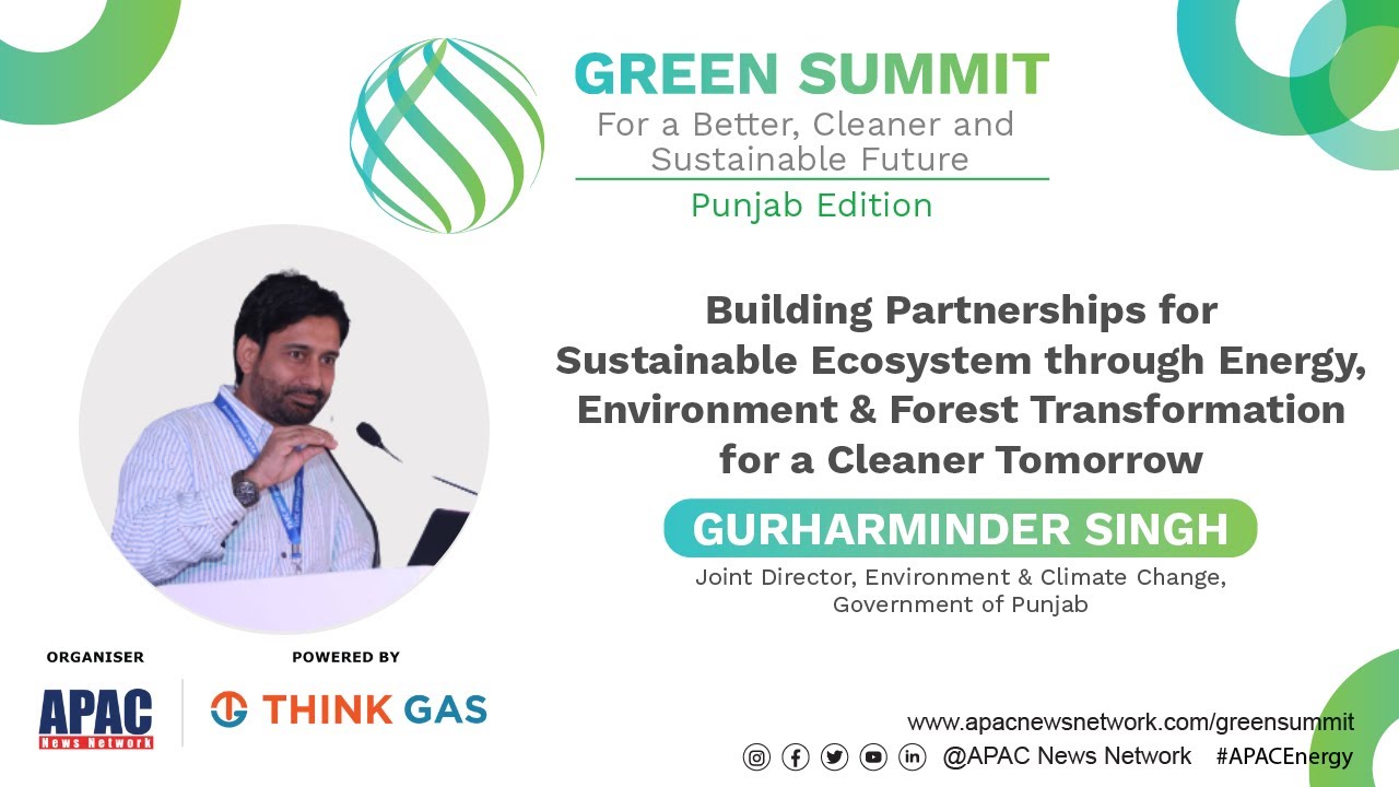 #GreenSummit | Gurharminder Singh, Joint Director, Environment & Climate Change, Govt of Punjab
