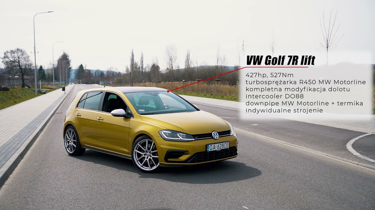 VW Golf 7R 427hp, 527Nm by MW Motorline 0-200km/h + LC