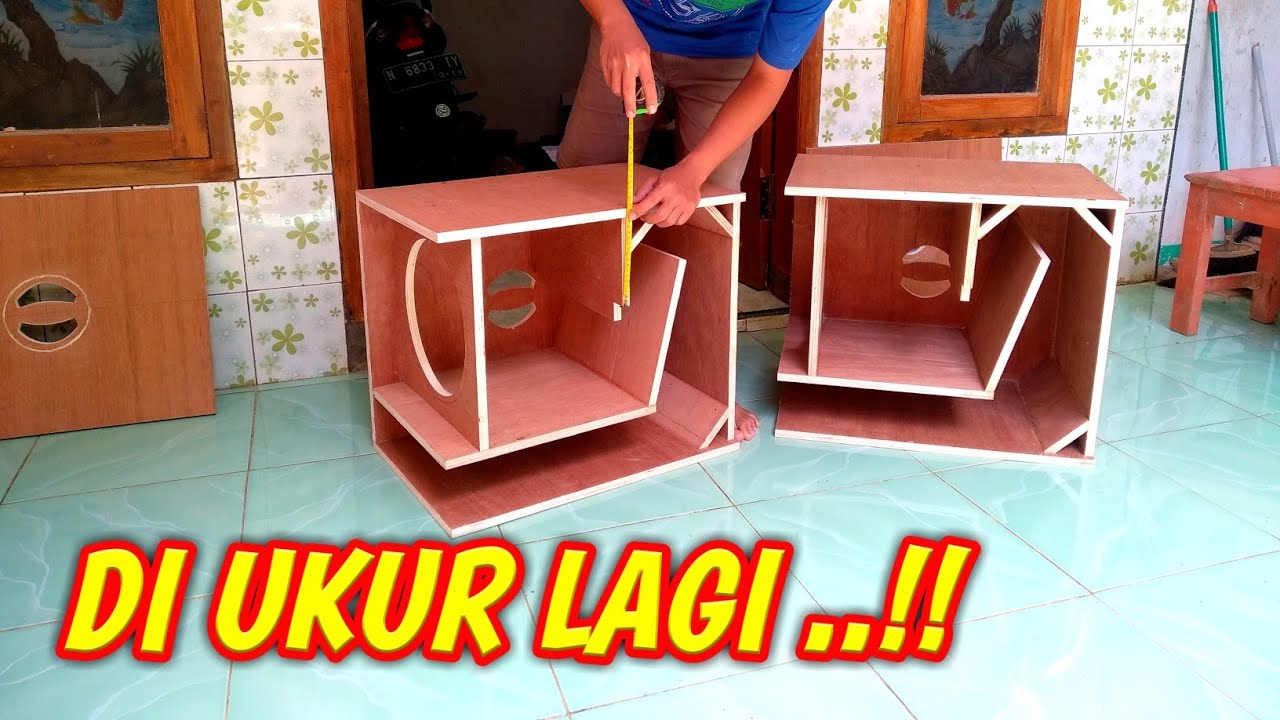 PENGUKURAN BOX SPEAKER MINI SCOOP 12 INCH