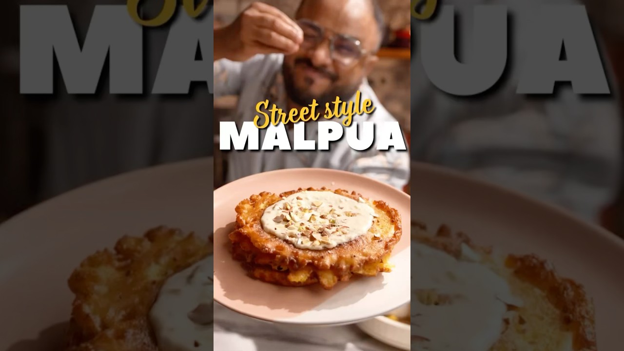 Street style Malpua Recipe With Rabdi 😋 #easyrecipes #shorts #foodie