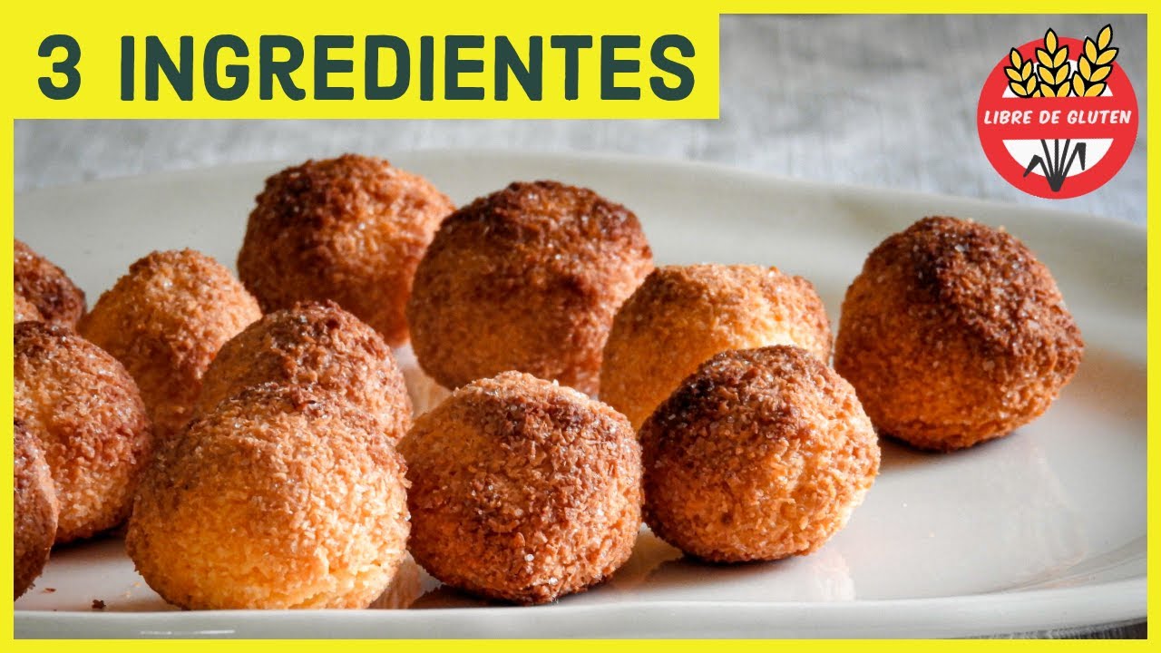 COQUITOS sin gluten y SIN HARINA [COCADAS RÁPIDAS con 3 ingredientes]