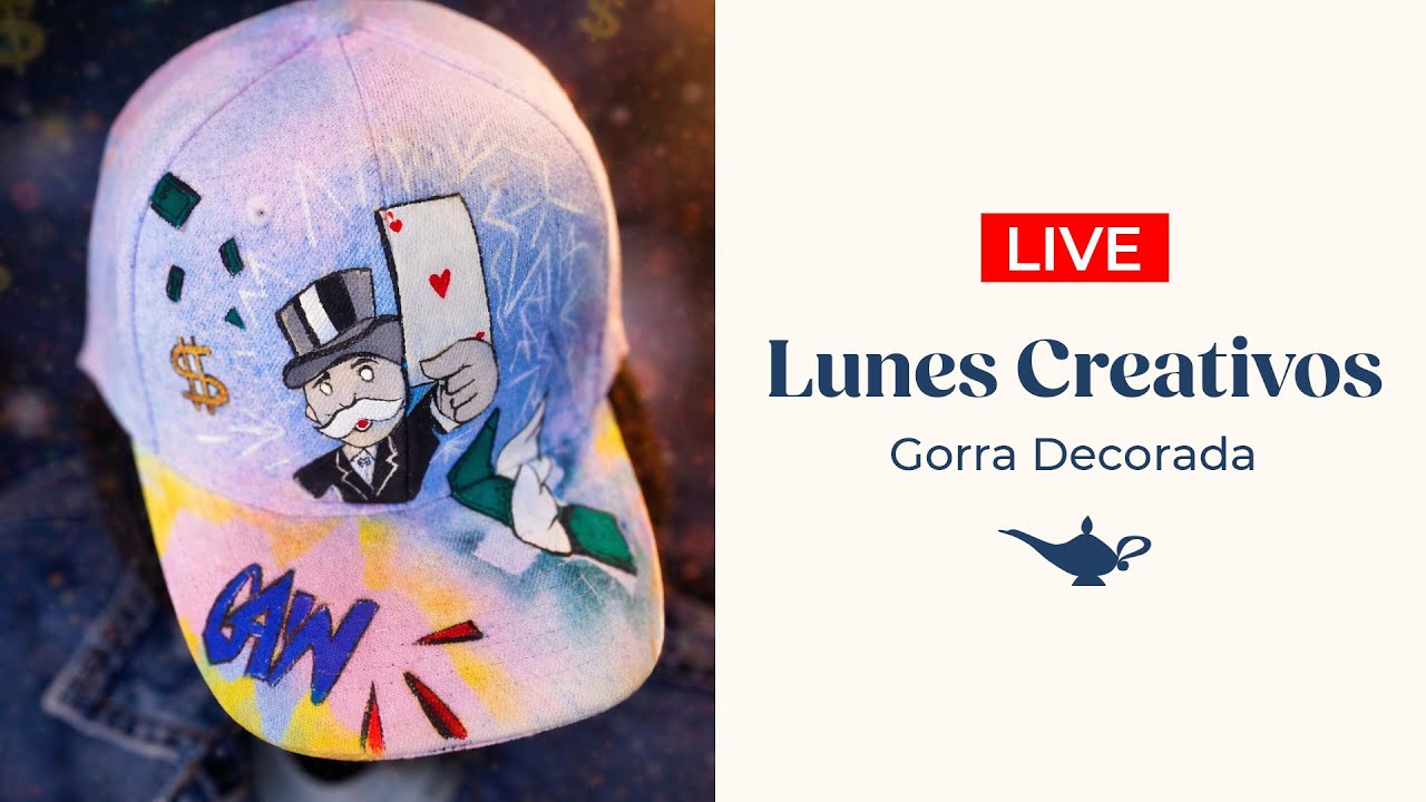 ✨¡EN VIVO! Aprende a Pintar Gorras con Diseños Únicos Paso a Paso