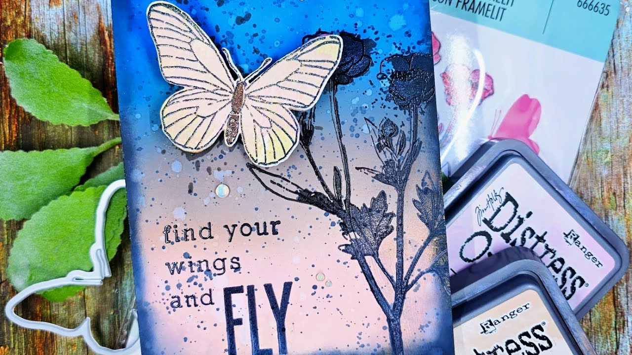 No fuss Ink blended card.