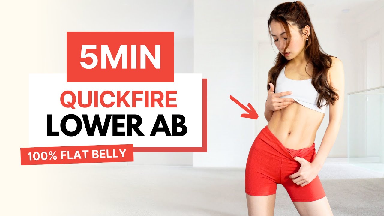 5min LOWER BELLY FAT BURN (you’ll feel instantly) | Flatten Belly Fast + Core Burn on the Mat!
