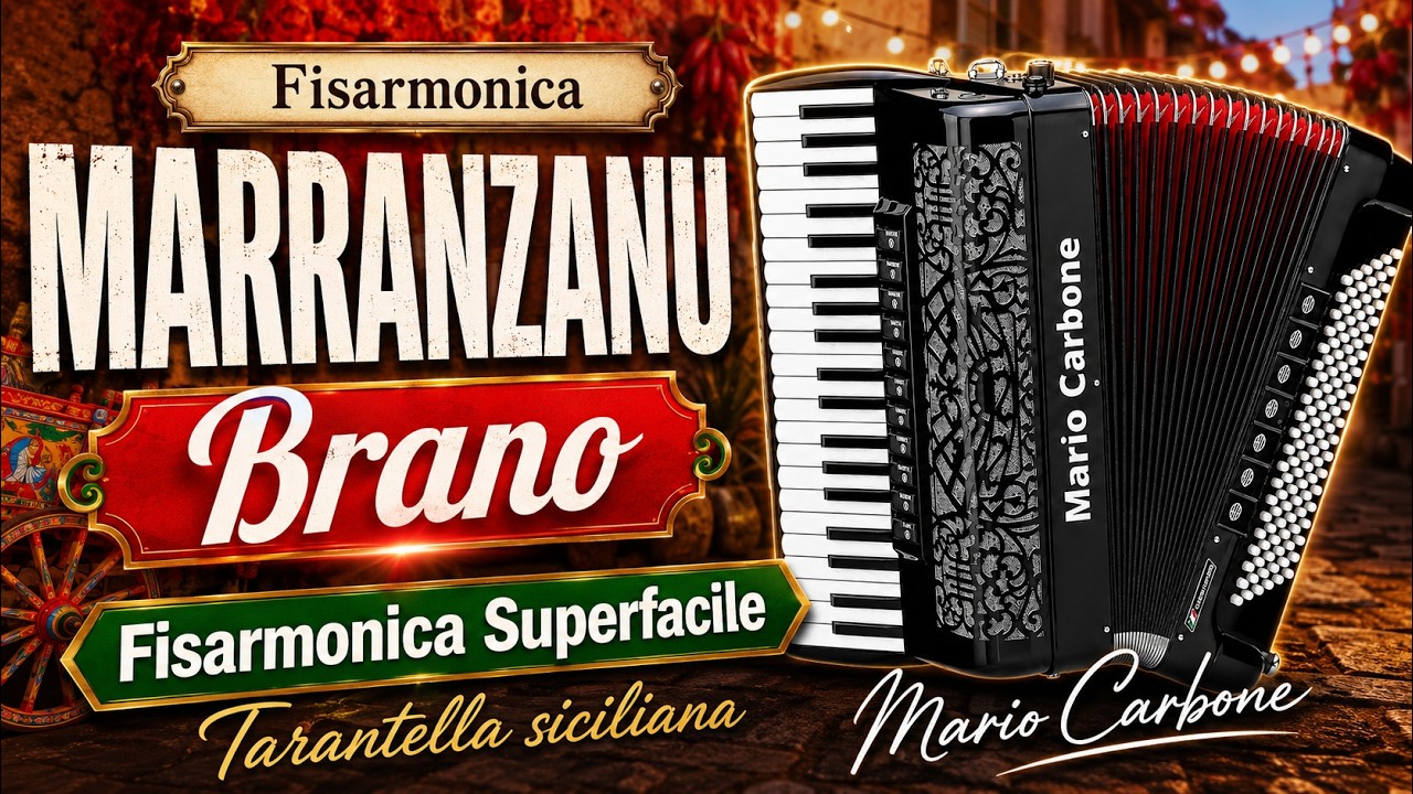 Fisarmonica - MARRANZANU  - Brano - Fisarmonica Superfacile - Tarantella siciliana