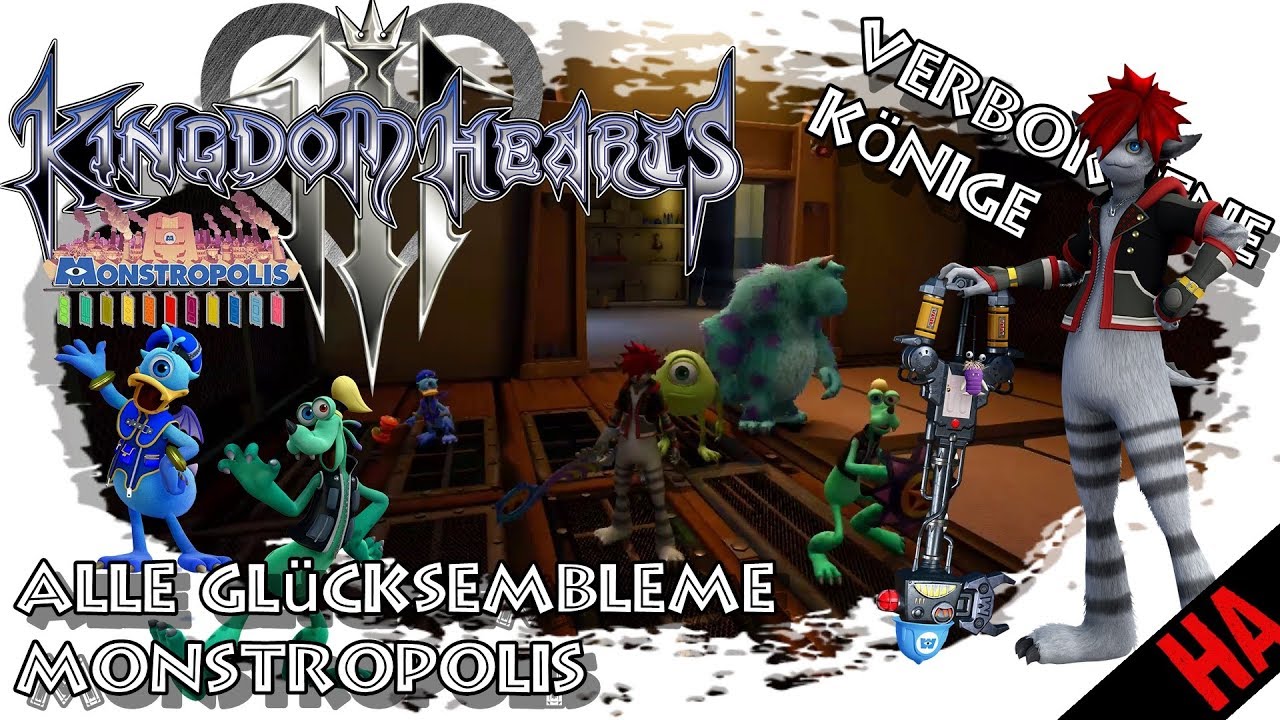 KINGDOM HEARTS 3 - ALLE GLÜCKSEMBLEME - MONSTROPOLIS - GUIDE (deutsch) Verborgene Könige