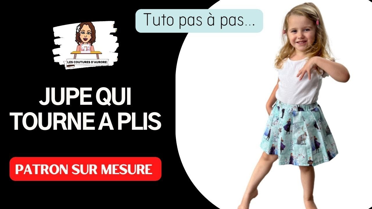 TUTO COUTURE FACILE- une jupe qui tourne avec plis et taille élastique