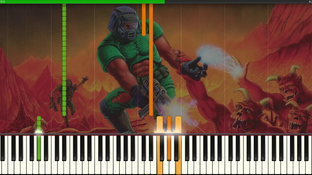 Doom e1m3 Dark Halls (Synthesia)