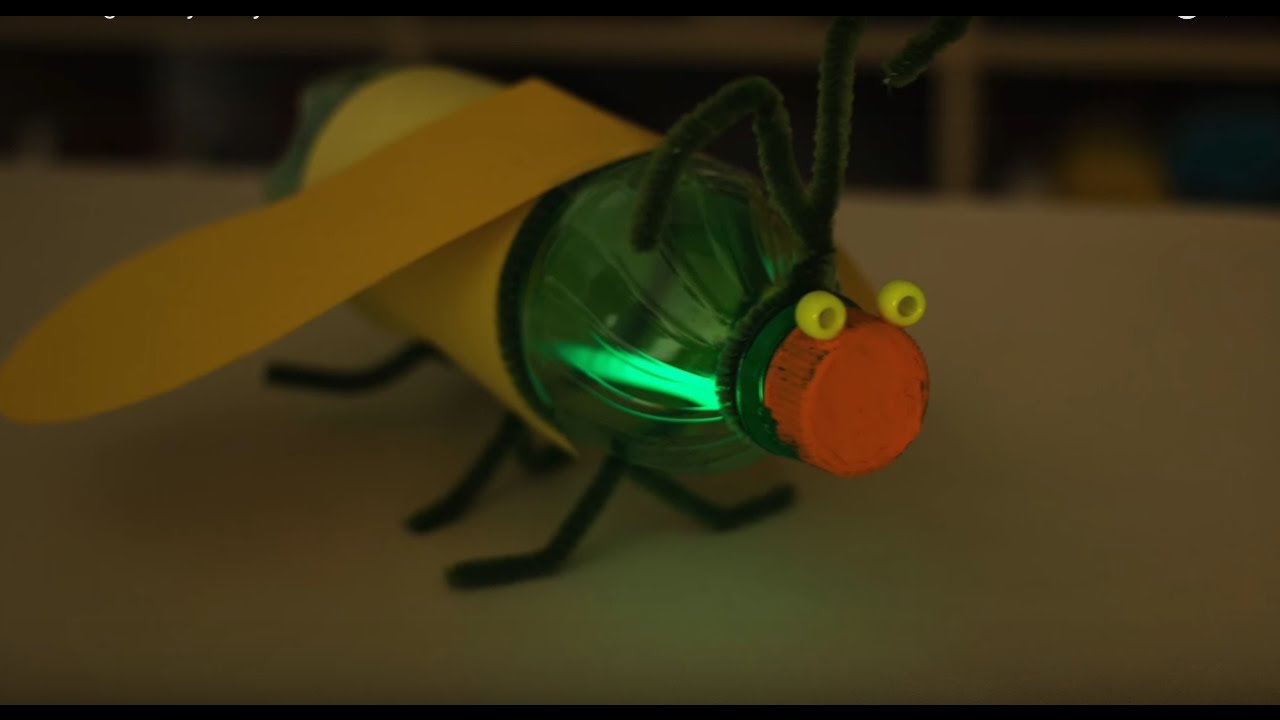 Glowing Firefly Recycled Bottle Craft