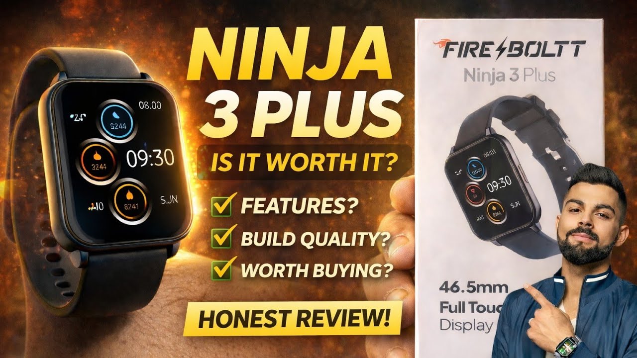 Firebolt Ninja 3 Plus Unboxing & Review | Fire-Boltt Ninja 3 Plus 1.83