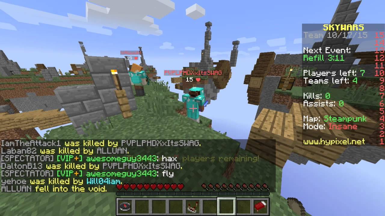 Minecraft hypixel skywars - NCP BYPASS HACKER?