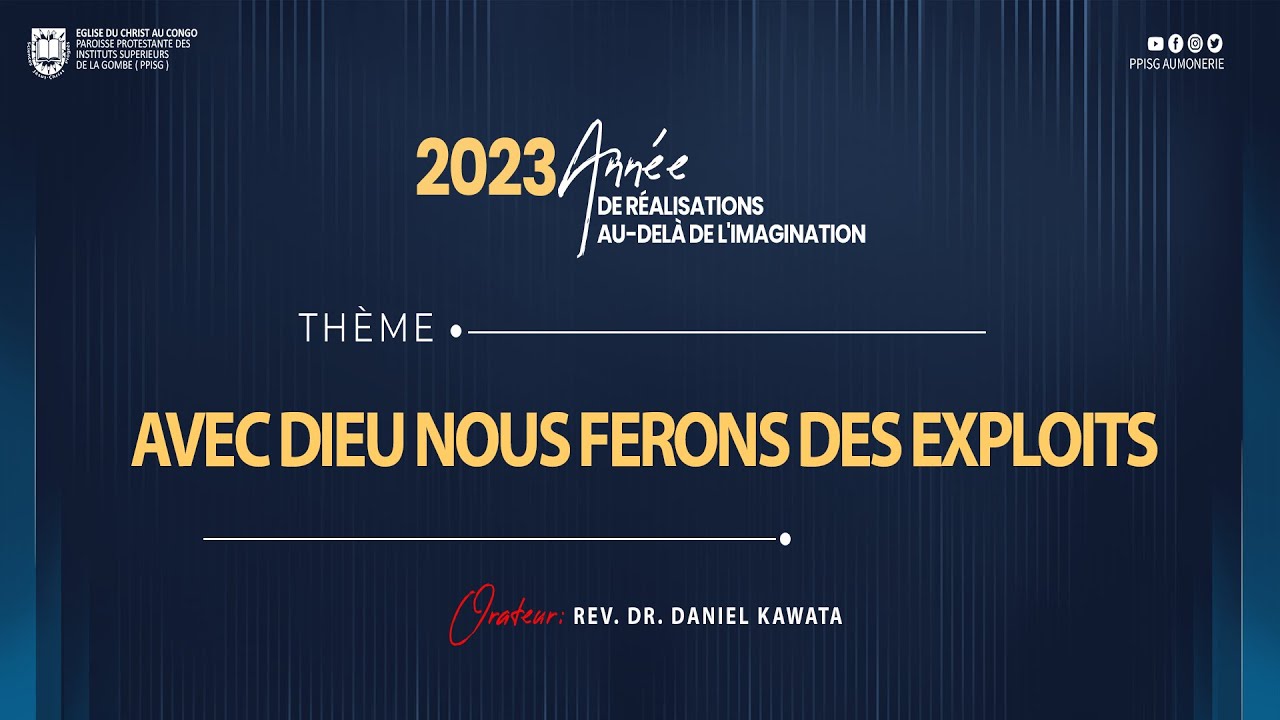 Rev. Dr. DANIEL KAWATA | AVEC DIEU NOUS FERONS DES EXPLOITS
