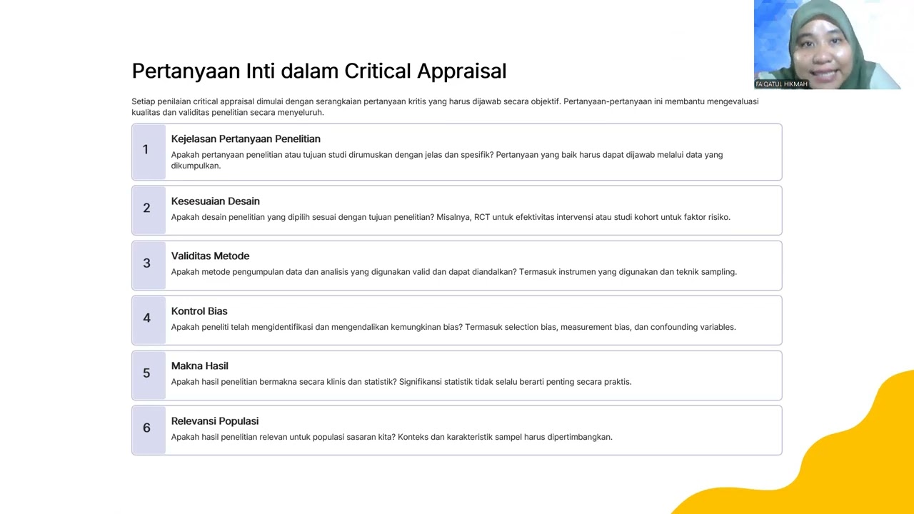 Critical Appraisal dalam Strategi Promosi Kesehatan