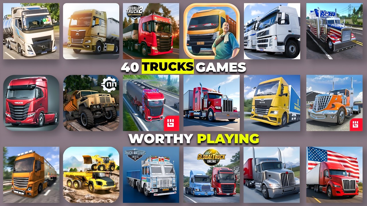 Топ-40 игр-симуляторов грузовиков для Android и iOS | Лучшие игры про грузовики 2026 года #trucks...
