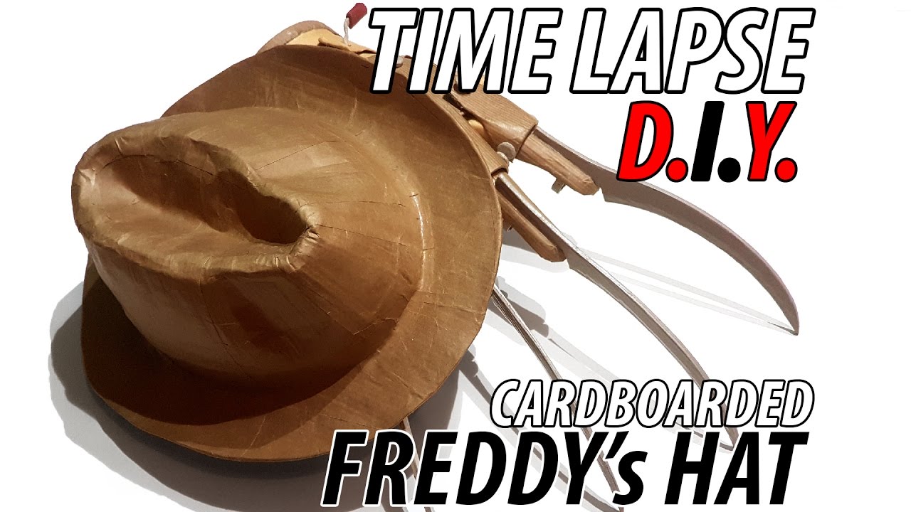 DIY Freddy's Hat from Nightmare on Elm Street  made from Cardboard 