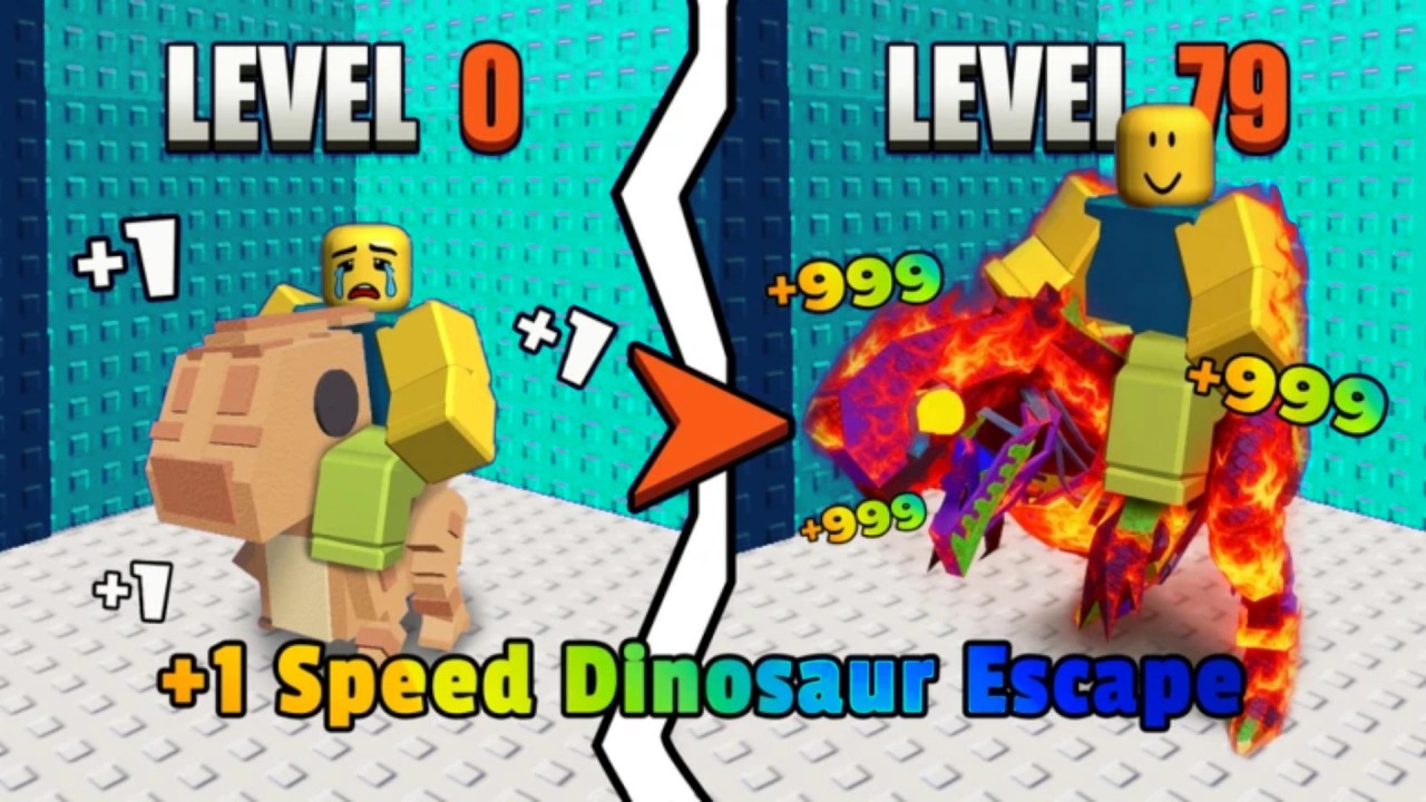 every second +1 speed dinosaur escape in Roblox