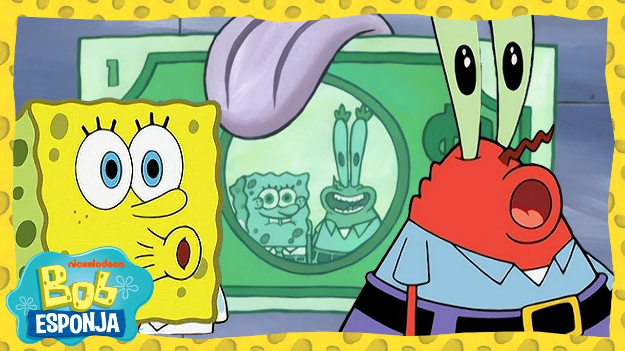¡Don Cangrejo en el museo del dinero! | Bob Esponja en Español
