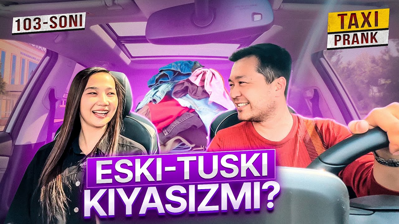 Taksida Prank #103-Soni😊 Bu qiz haqiqiy talant ekan😅