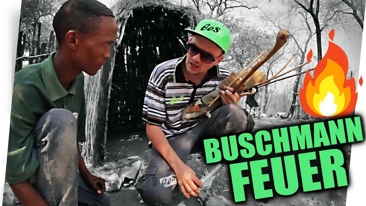 Wie macht man ein Buschmann Feuer mit zwei Stöcken?