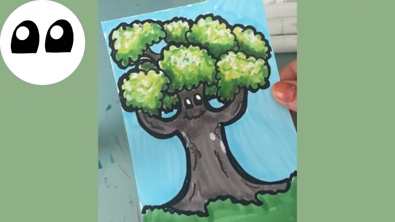 This Tree Comes Alive 🌳✨ | Easy Ohuhu Marker Drawing