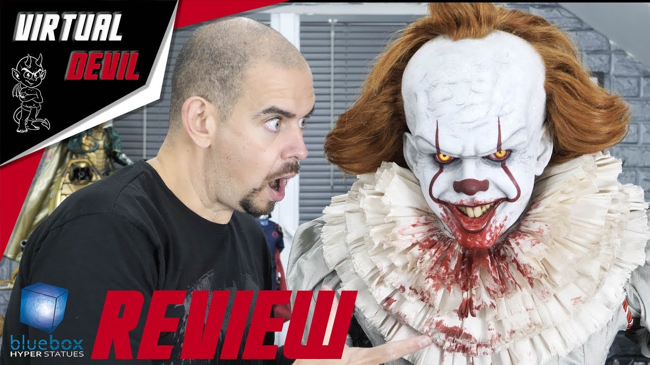 PENNYWISE - IT - BLOODY VERSION - LIFE SIZE BUST - BLUEBOXHYPER STATUES ! REVIEW !!!