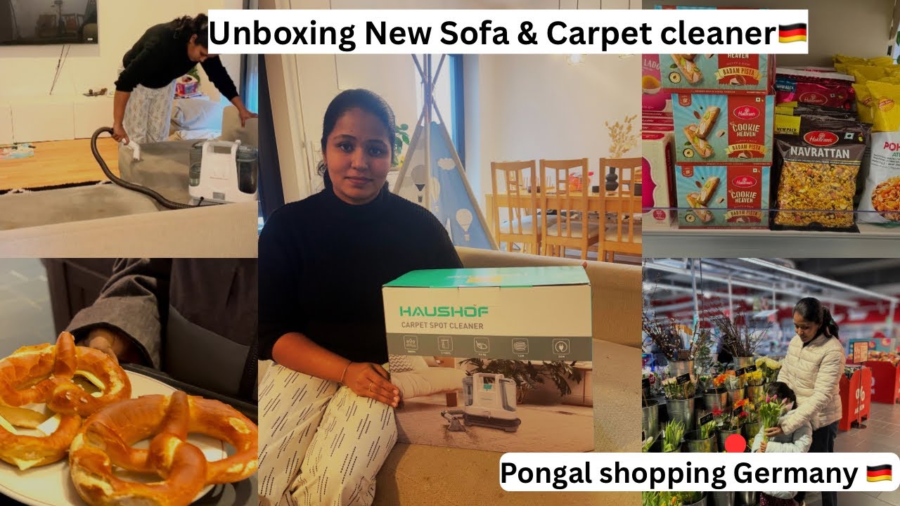 Unboxing Haushof Carpet Cleaner🤔 |Pongal Shopping in Germany🪔 🇩🇪 |Tamil vlog