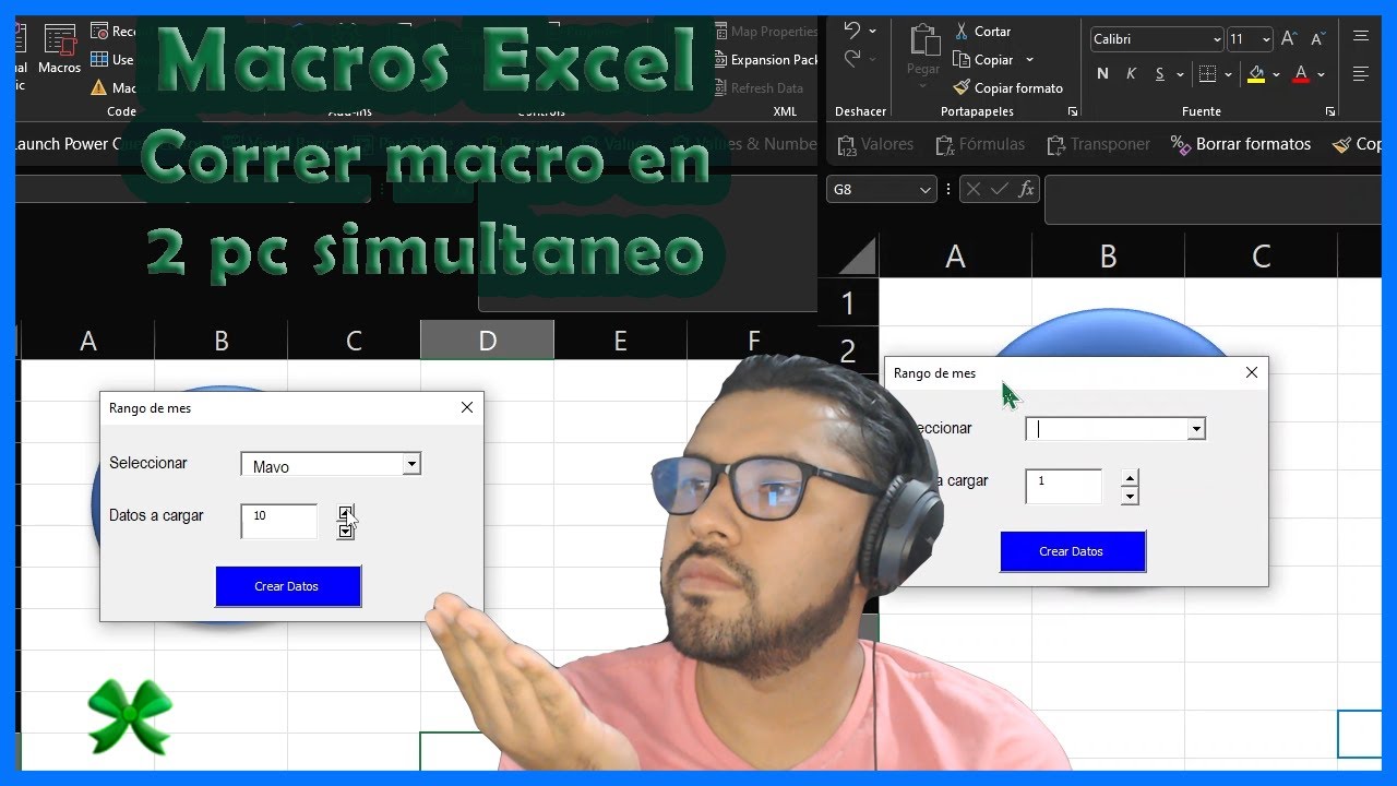 Ejecutar macro Excel en dos computadoras al mismo tiempo || Ejemplo con formas