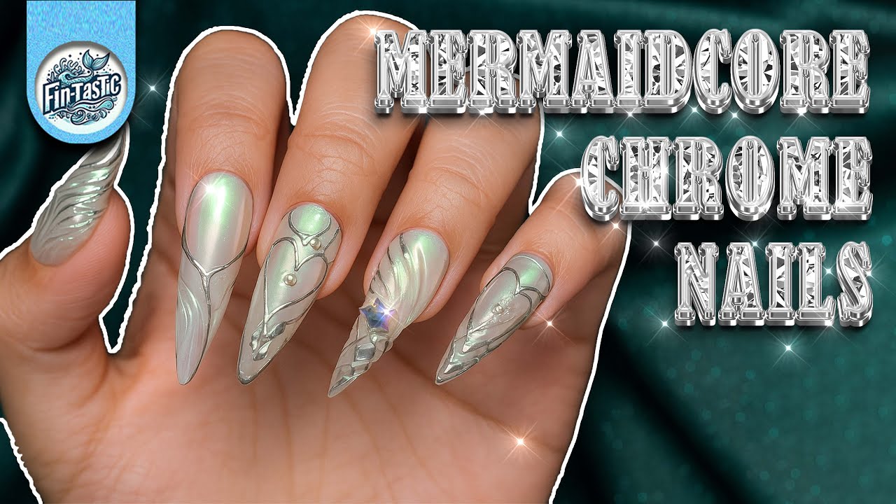 Mermaidcore Chrome Nails That Look Straight Out of a Fantasy! 🧜‍♀️✨
