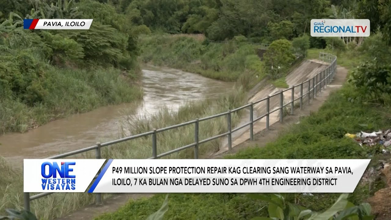 P49 million floodway project sa Pavia, Iloilo, 7 ka bulan nga delayed | One Western Visayas